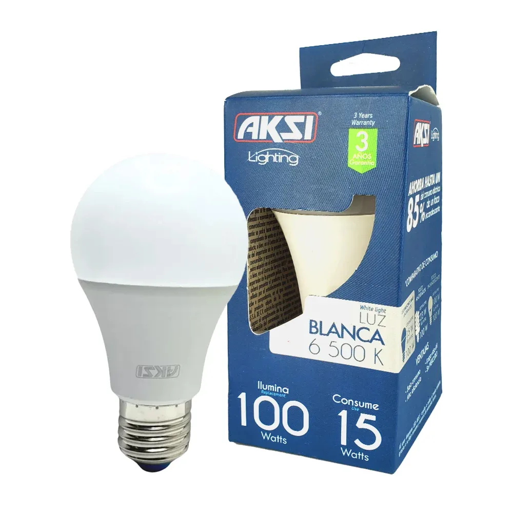 Foco ahorrador led aksi de luz blanca, 6500k, 100-15w / lighting / 120029