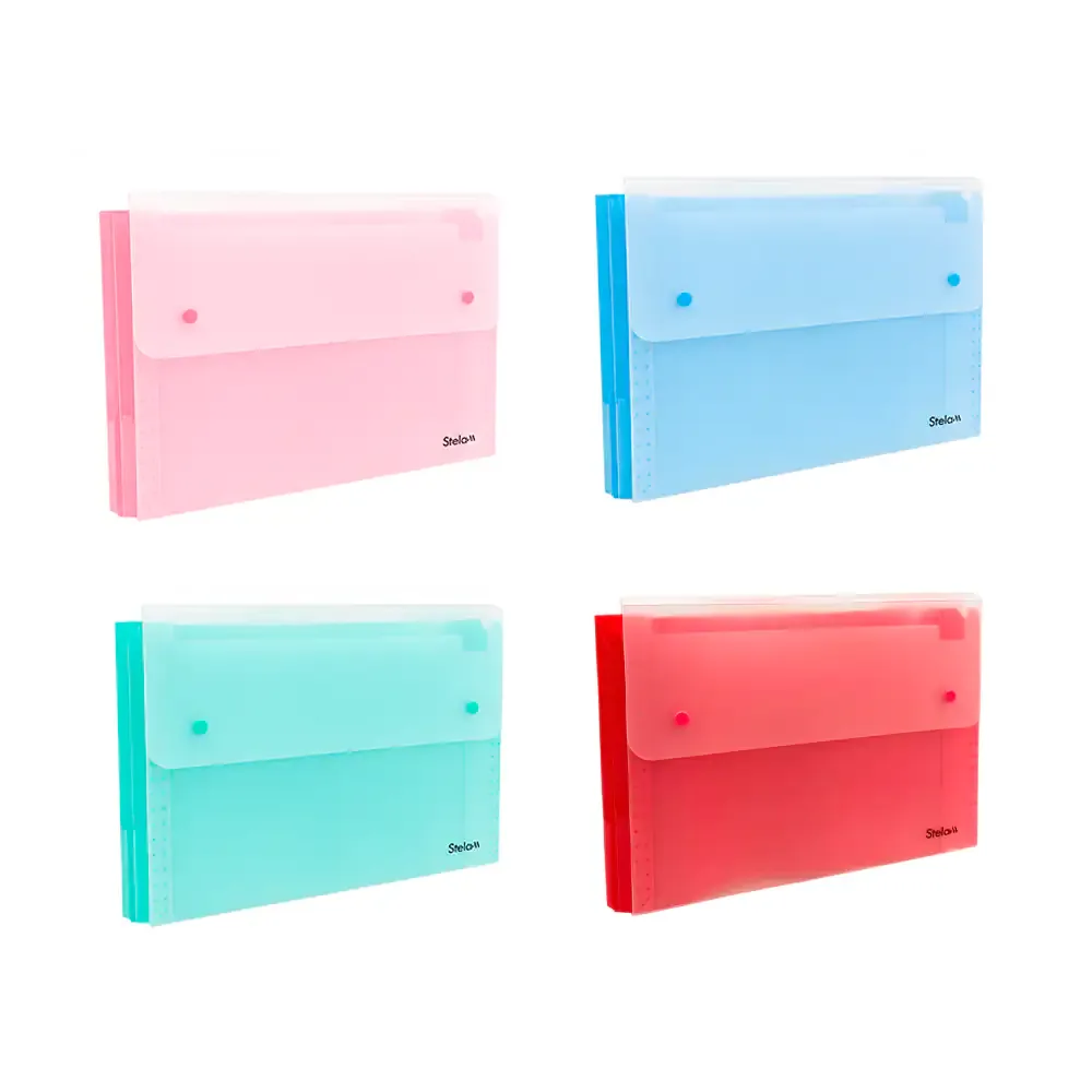 Carpeta fuelle organizador stelam de plástico, 33x24cm, variedad de colores