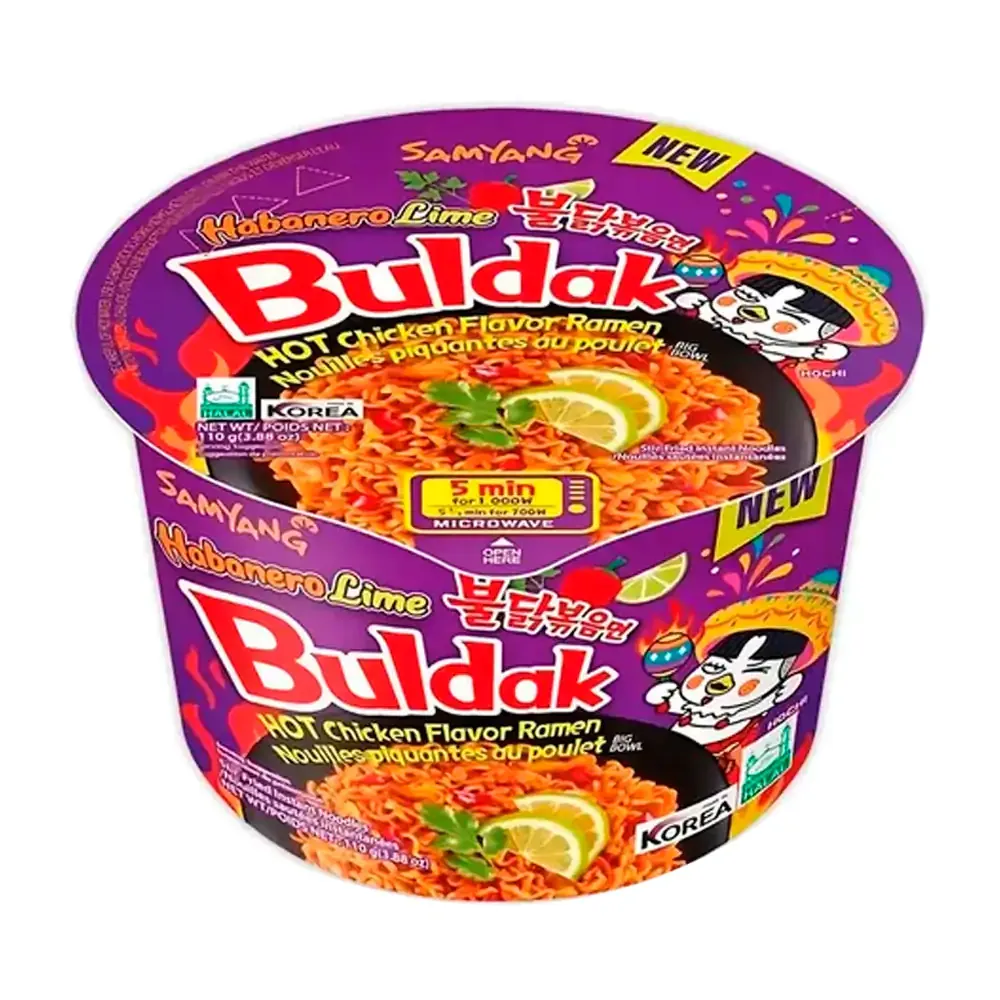 Tazón bowl buldak, ramen extra picante de habanero con limón, 110g / 215863