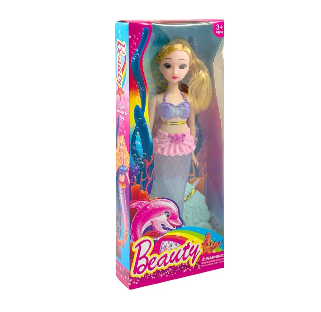 Muñeca meo beauty en forma de sirena con luces, variedad de colores / 278