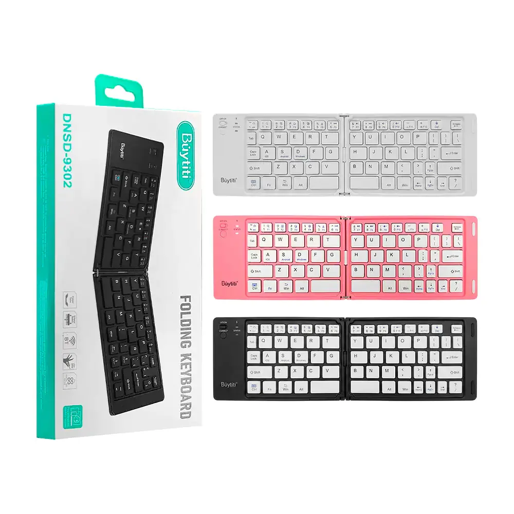 Mini teclado inalámbrico bluetooth buytiti plegable, variedad de colores