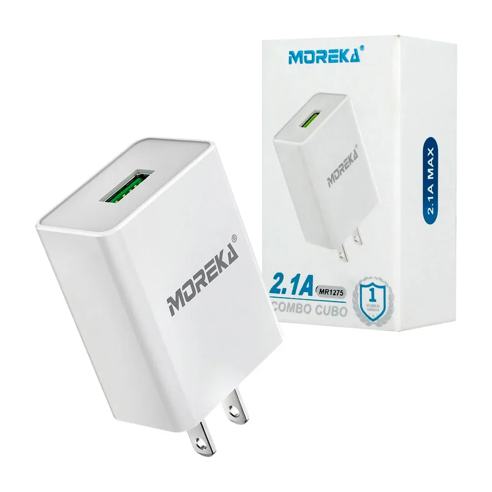 Cubo cargador con puerto usb de 100-240v y 2.1a 10.5w / mr1275
