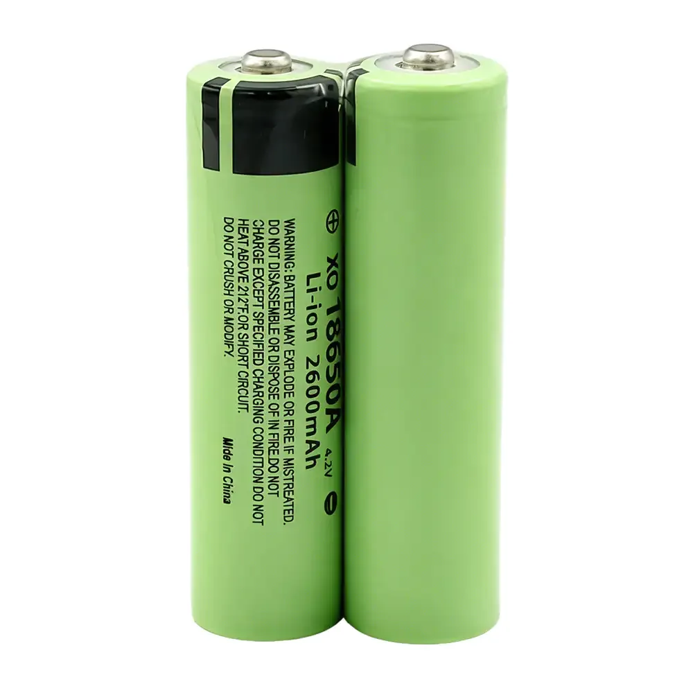 Par de baterías recargables li-ion de 2600mAh y 4.2v, color verde / zm23-0999