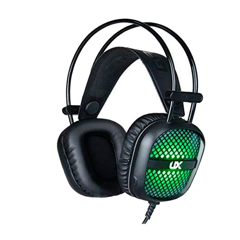 Diadema gamer alámbrica con luz led rgb, 40mm / a2 / 01181