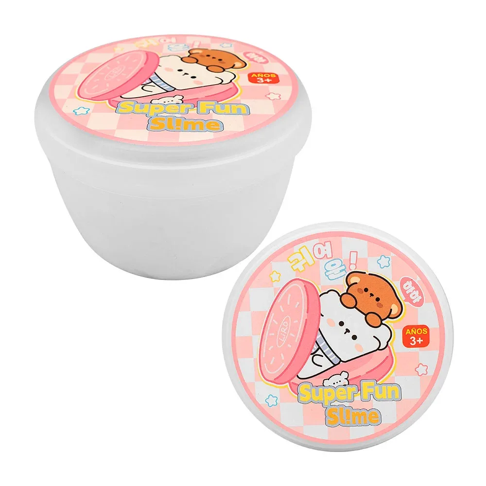 Bote de slime espumoso multicolor, variedad de colores / super fun slime