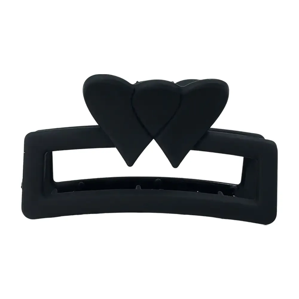1pz mini pinza rectangular para el cabello, decoración de par de corazones, 7cm
