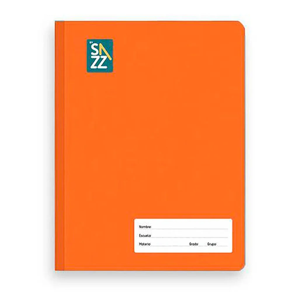 Cuaderno profesional sazz cosido con 100 hojas con cuadro grande, con hojas educativas, variedad de colores / 188101 / 933301 / tamaño profesional 20x26 cm