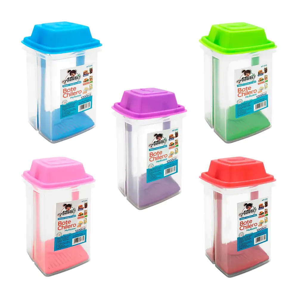 Contenedor de plástico para encurtidos con elevador escurridor, 1200ml / ait-070
