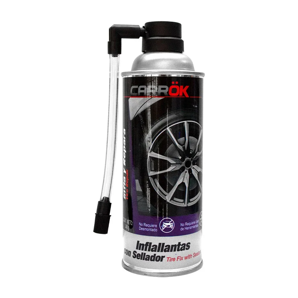 Inflallantas carrok con sellador para llantas, 340g / 119552