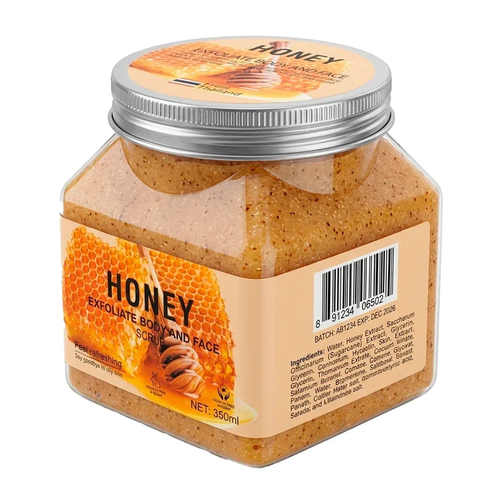 Crema exfoliante facial y corporal con extracto de miel, 350ml / honey / 232610
