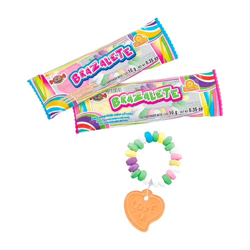 1pza brazalete, dulce comprimido sabores frutales 10g / 054033