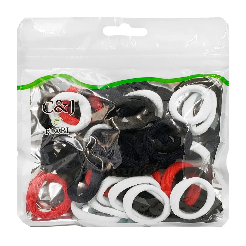 Paquete con 40 donitas / ligas pequeñas para el cabello, variedad de colores