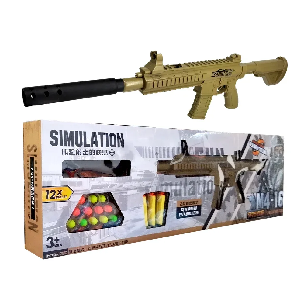 Pistola / rifle de juguete lanza dardos y bolitas de plástico m4-16 simulation gun assault / 90139
