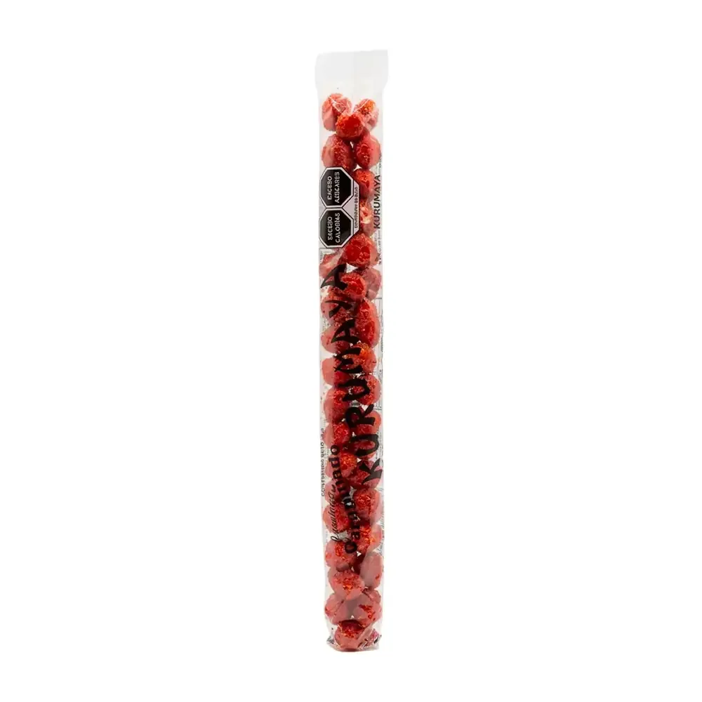 1pza tubo con 38g de cacahuate garapiñado kurumaya / 144213