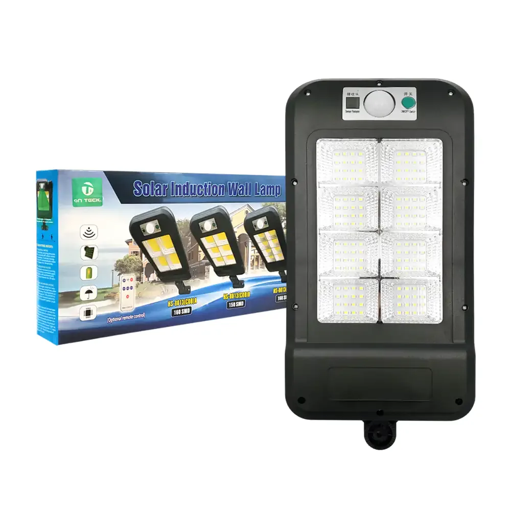 Lámpara solar para exterior de 27cm, con control remoto / 10855