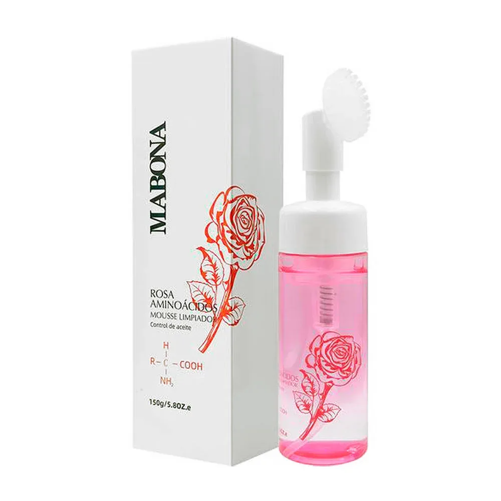 Espuma limpiadora mabona, con extracto de rosas y aminoácidos, 150ml