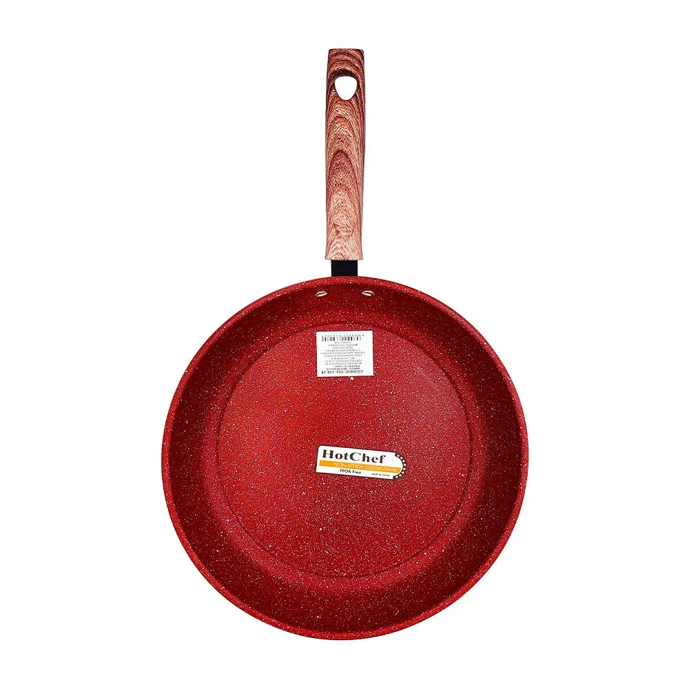 Sartén antiadherente en color tinto para alimentos, 29.5cm / hot chef