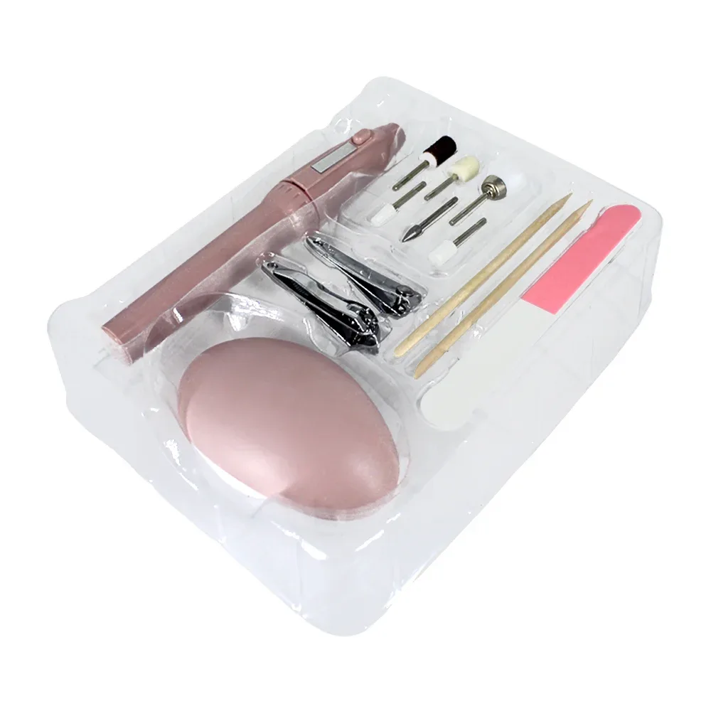 Set para manicure y pedicure con lima para uñas, 2 cortauñas, esmeril de 6 puntas intercambiables y lima para pies + accesorios / beauty