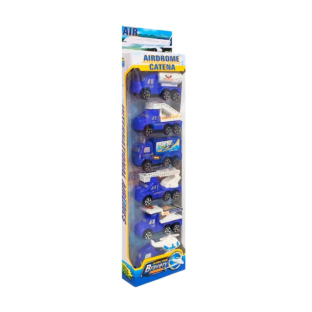 Paquete con 6 carritos camiones de diversas temáticas / 0028-a6 / 0029-a6