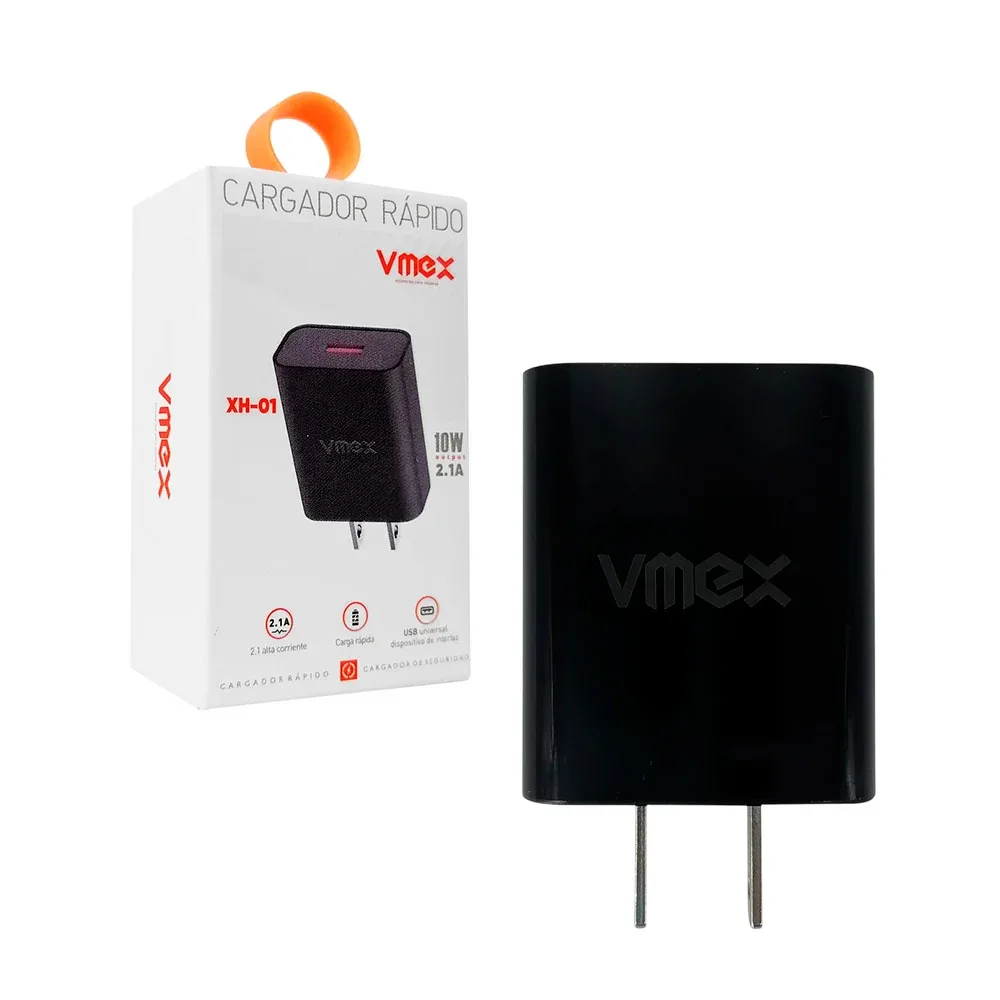Cubo cargador de 10w con entrada para usb, 2.1a, negro o blanco / hx-01 / 879187
