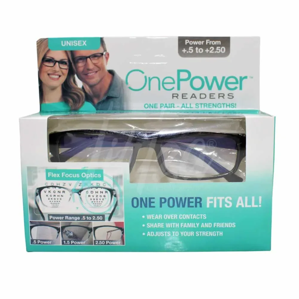 Gafas lentes unisex one power con graduación ajustable para lectura / 80847/ lhj-102 / bbg-50053