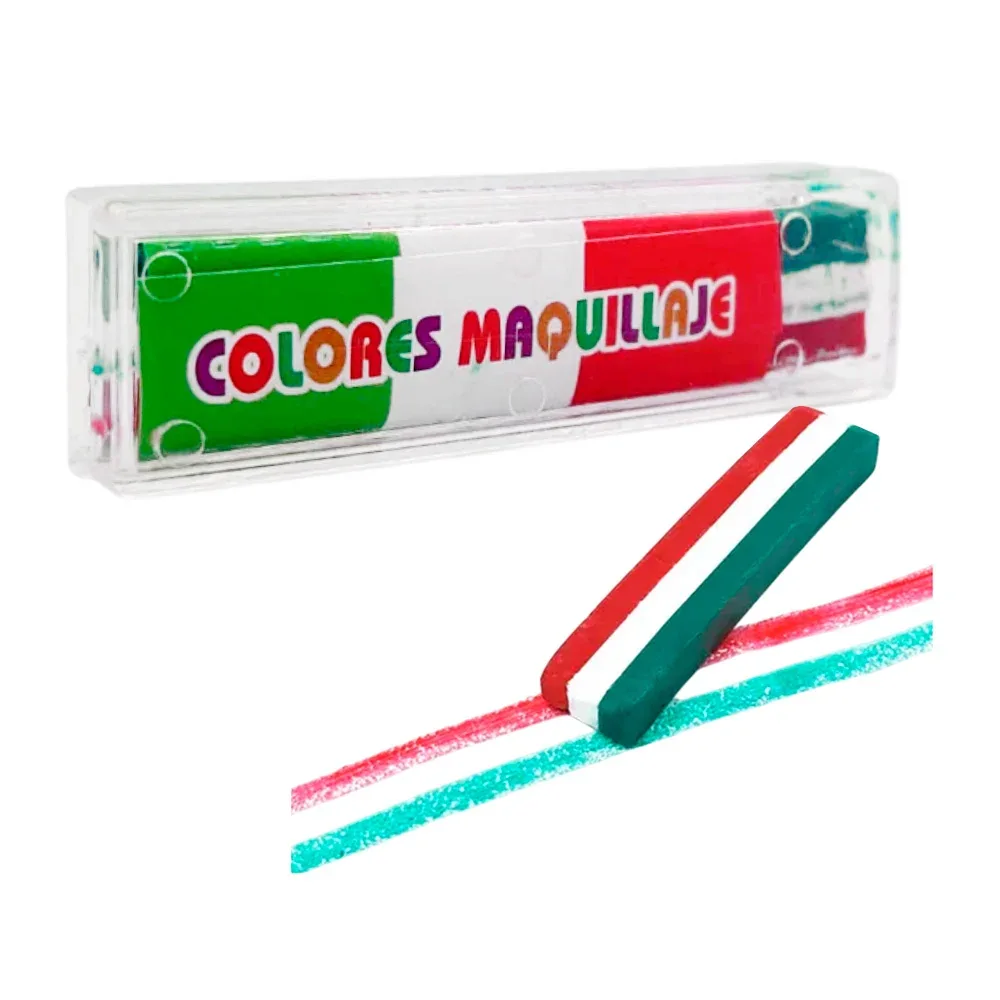 Mini crayón de maquillaje tricolor para cuerpo y cara + estuche / v1104