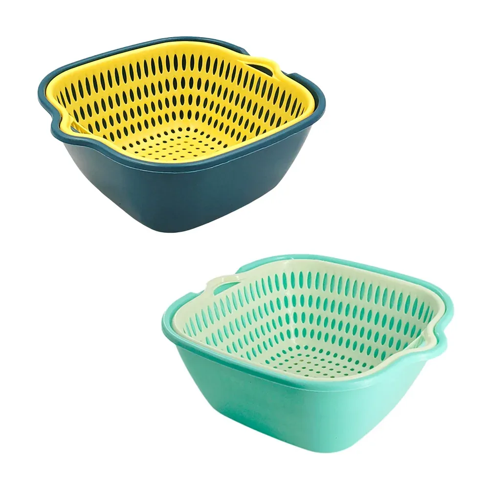 Set de colador con base, chico de plástico, variedad de colores / 6142-2