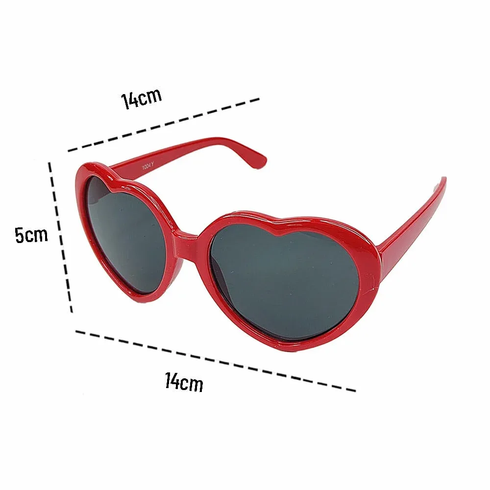 1pza Lentes de sol infantiles con diseño de corazón 1004-1f