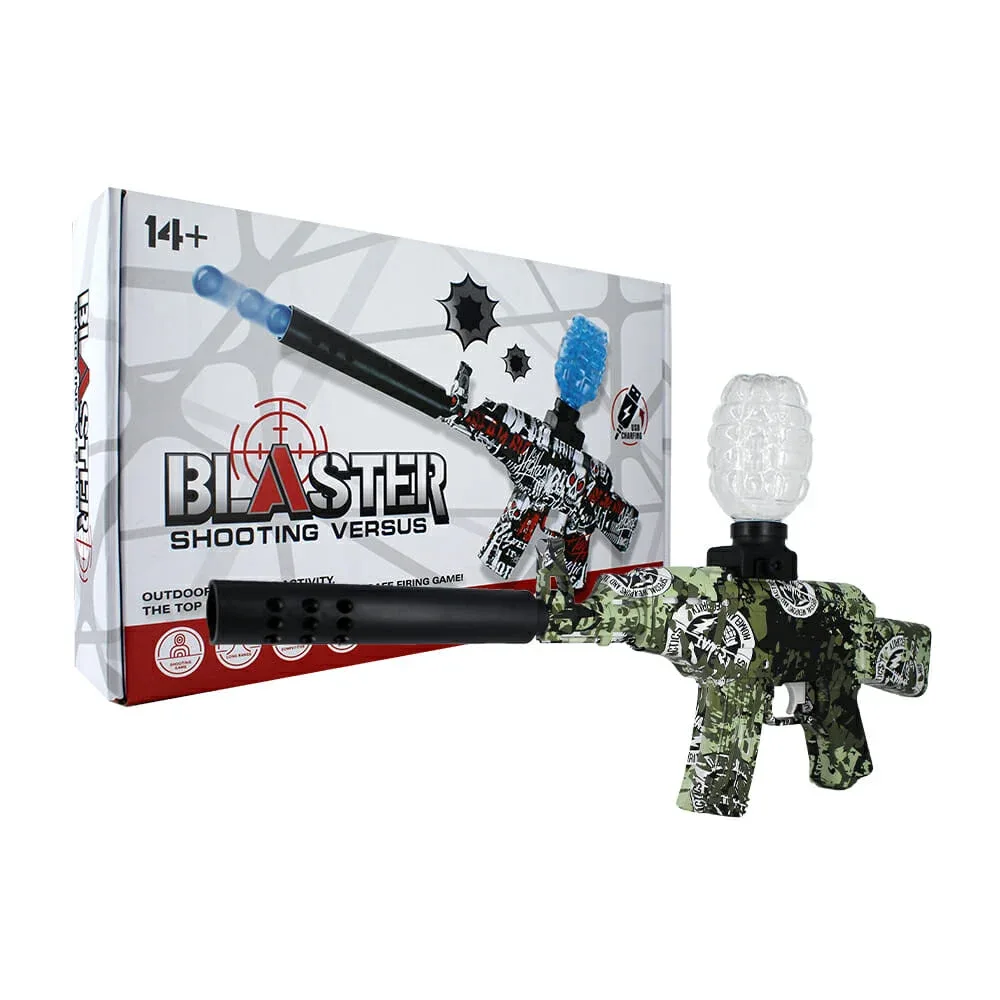 Pistola / ametralladora recargable de hidrogel 7-8mm, diseño tipo camuflaje / blaster shooting / 456-4