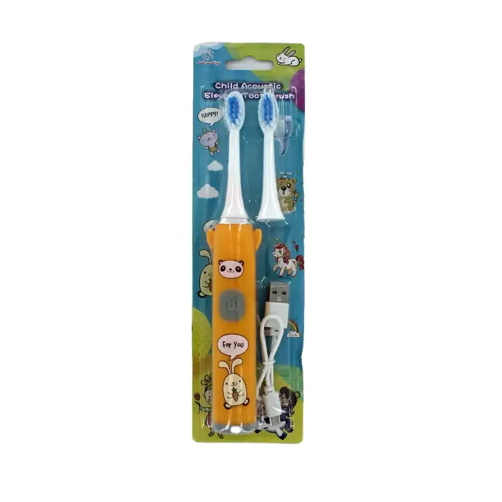 Cepillo eléctrico dental recargable infantil con 5 modos intercambiables y cabezal de repuesto, variedad de diseños / smile walking