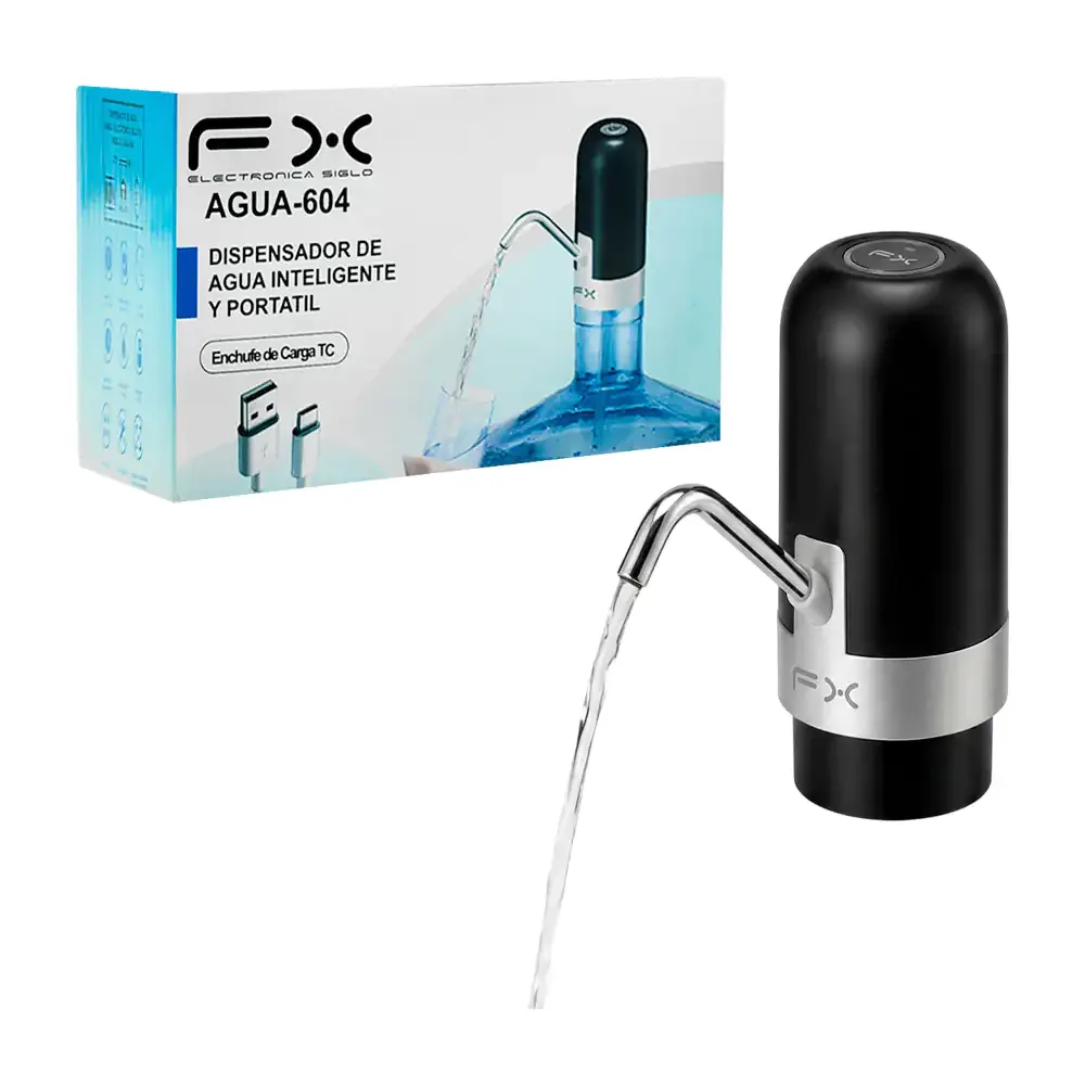 Dispensador de agua eléctrico fx recargable en forma cilíndrica