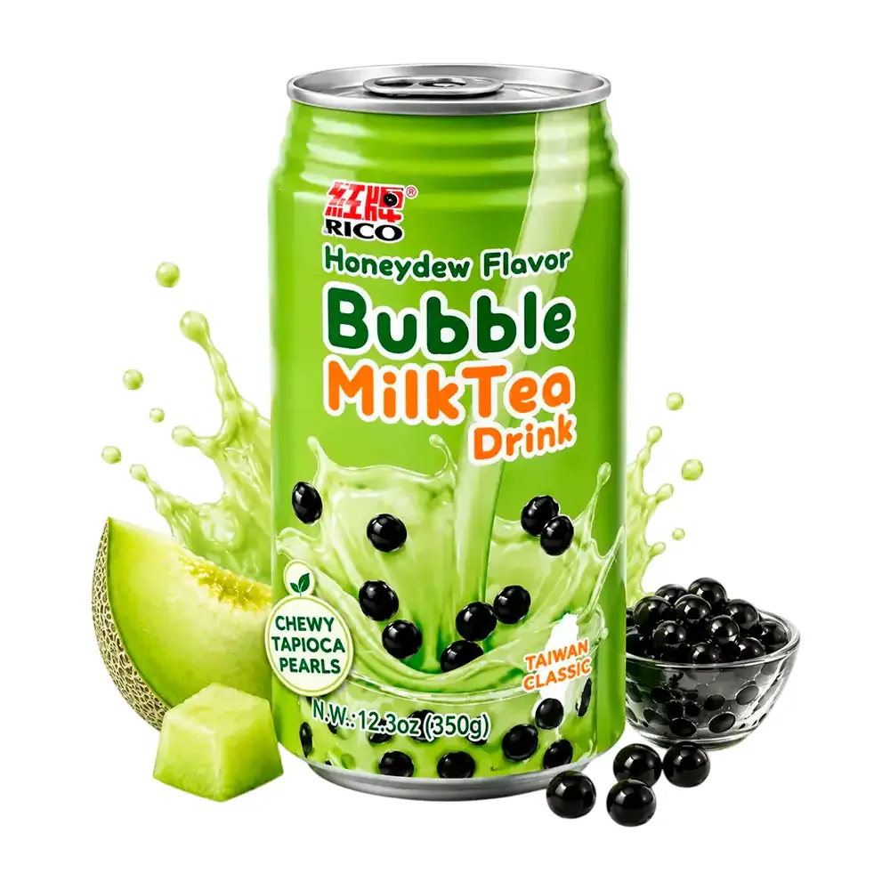Bebida coreana en lata bubble tea drink con sabor a melon de 350ml