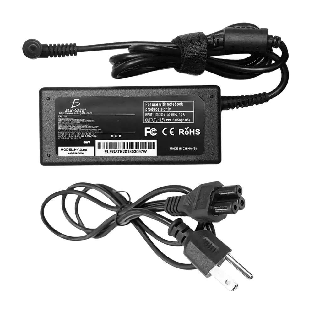 Cargador laptop compatible con Hp, 19.5V, 3.33A potencia de 65w con punta negra
