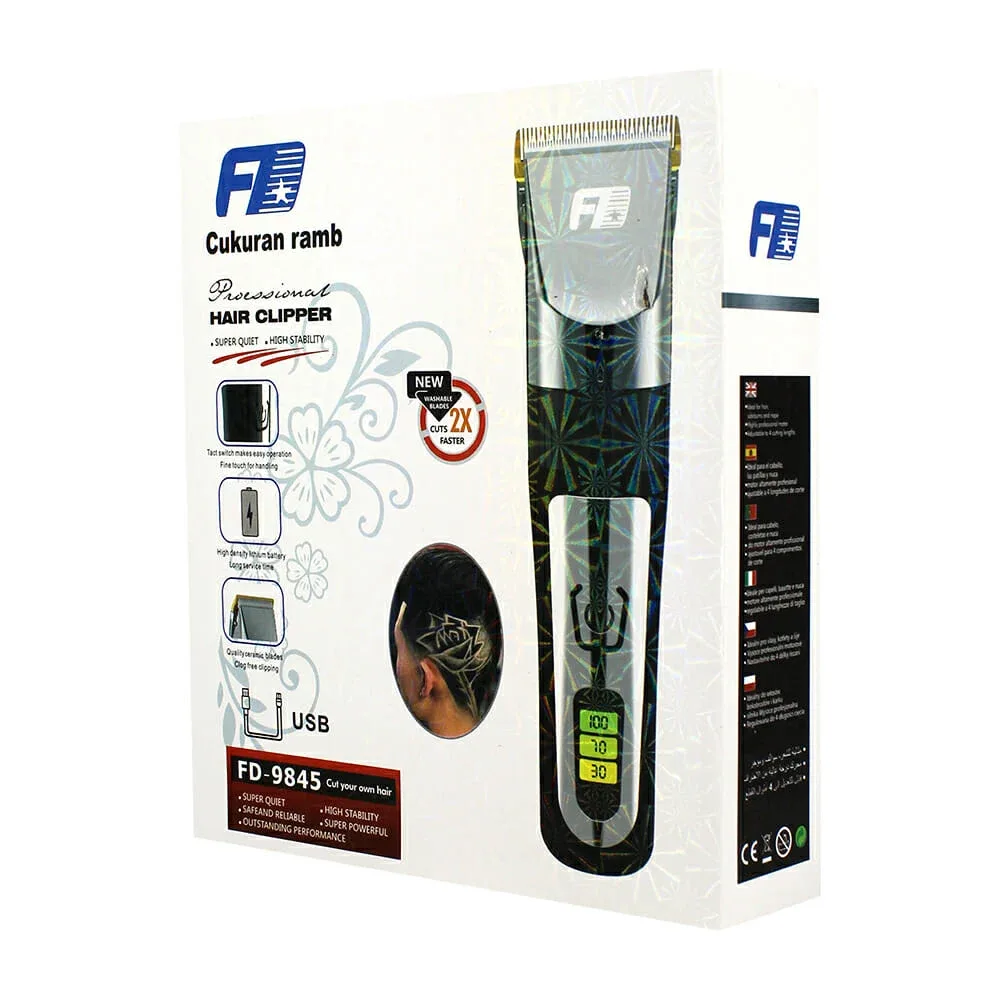 Máquina cortadora / terminadora profesional para cabello + cable usd fd-9845