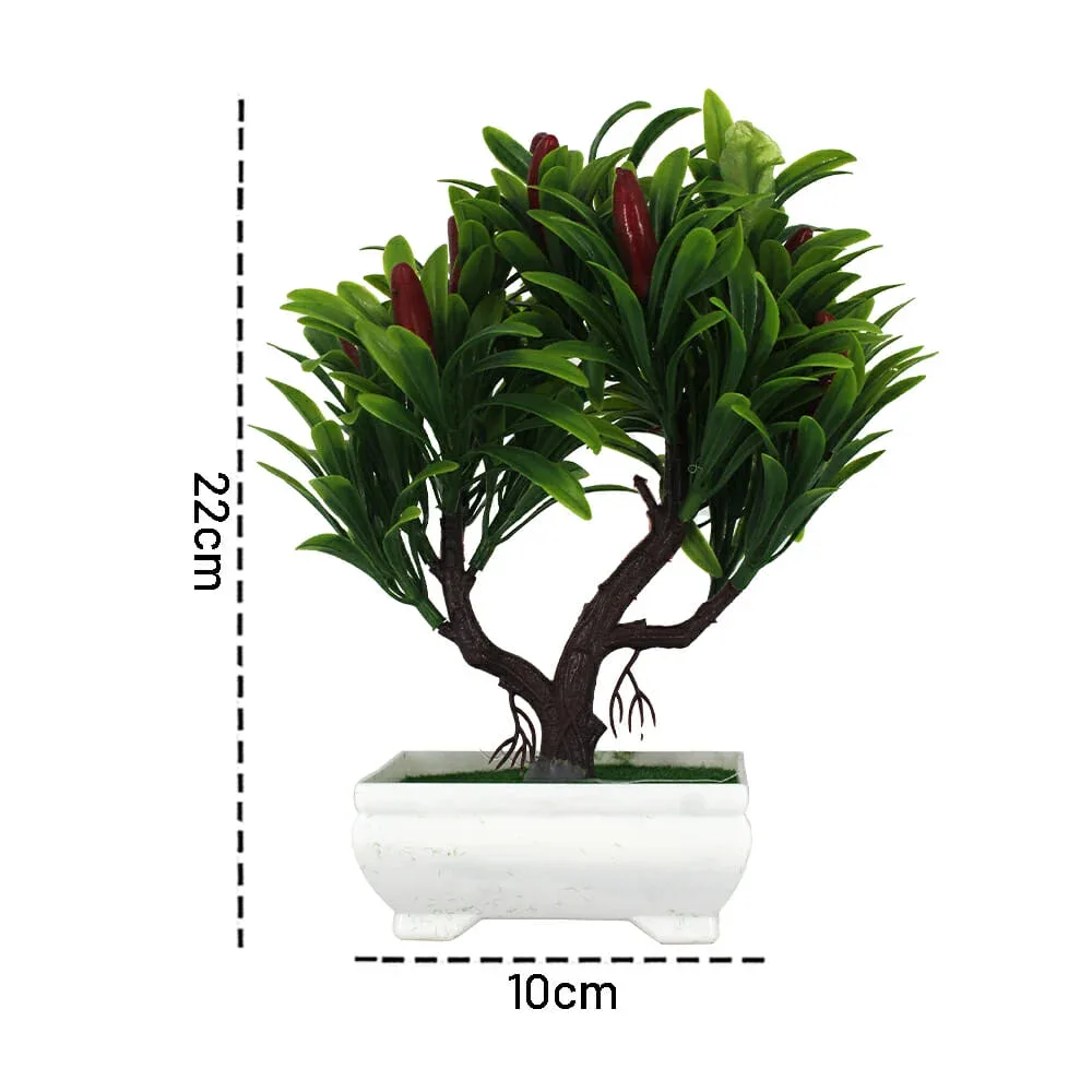 Maceta decorativa con planta de chiles artificiales / hl-fac9445 / R1146