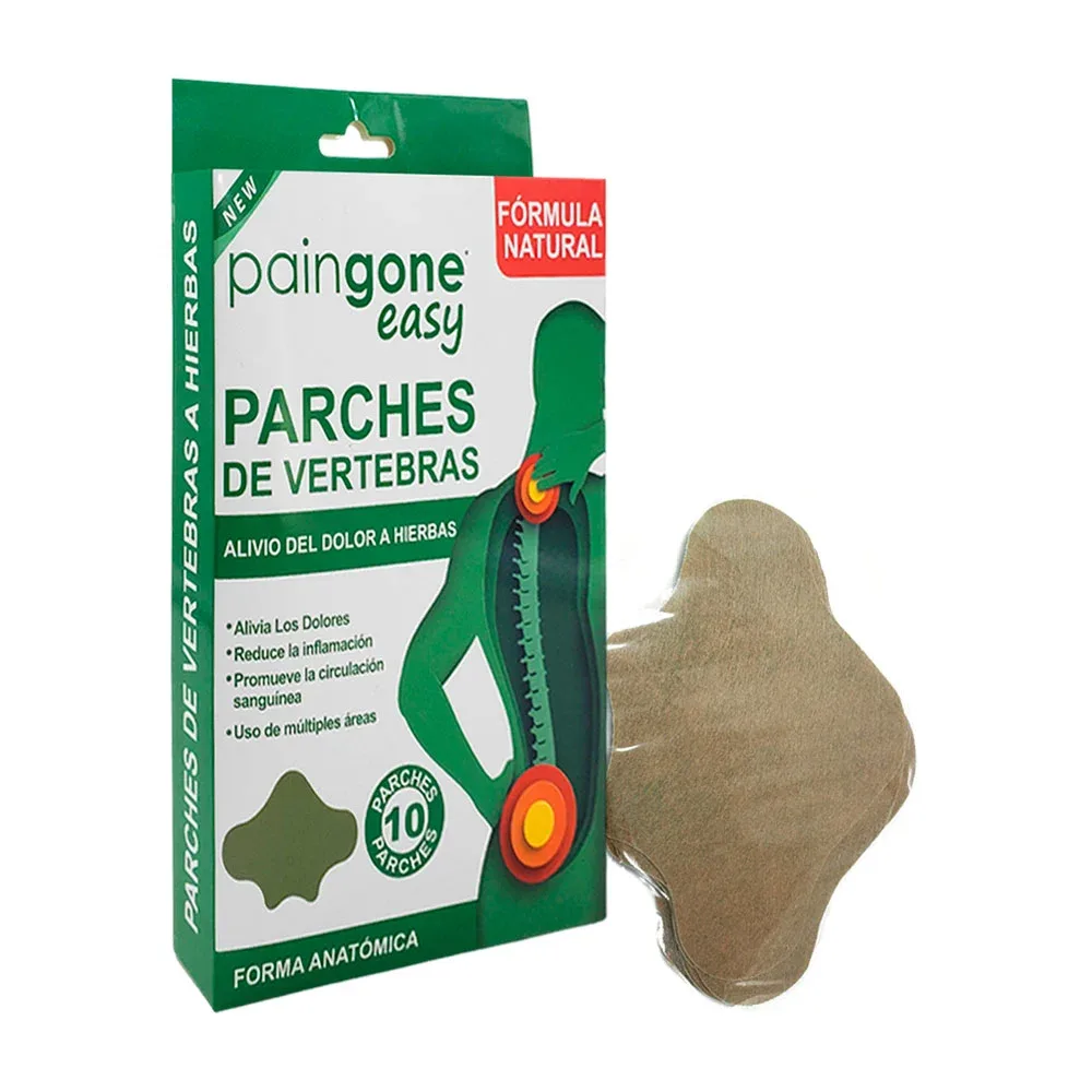 Paquete con 10 parches analgésicos para aliviar el dolor de espalda / 11041