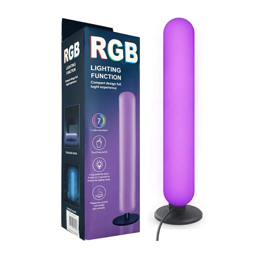 Lámpara táctil rgb con 7 colores, 2 modos de uso / 80534