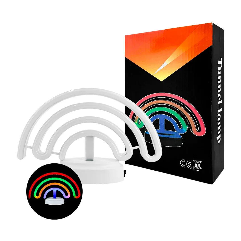 Lámpara decorativa en forma de arcoíris con luz rgb, 15.5 x 6 x 25cm / 17671