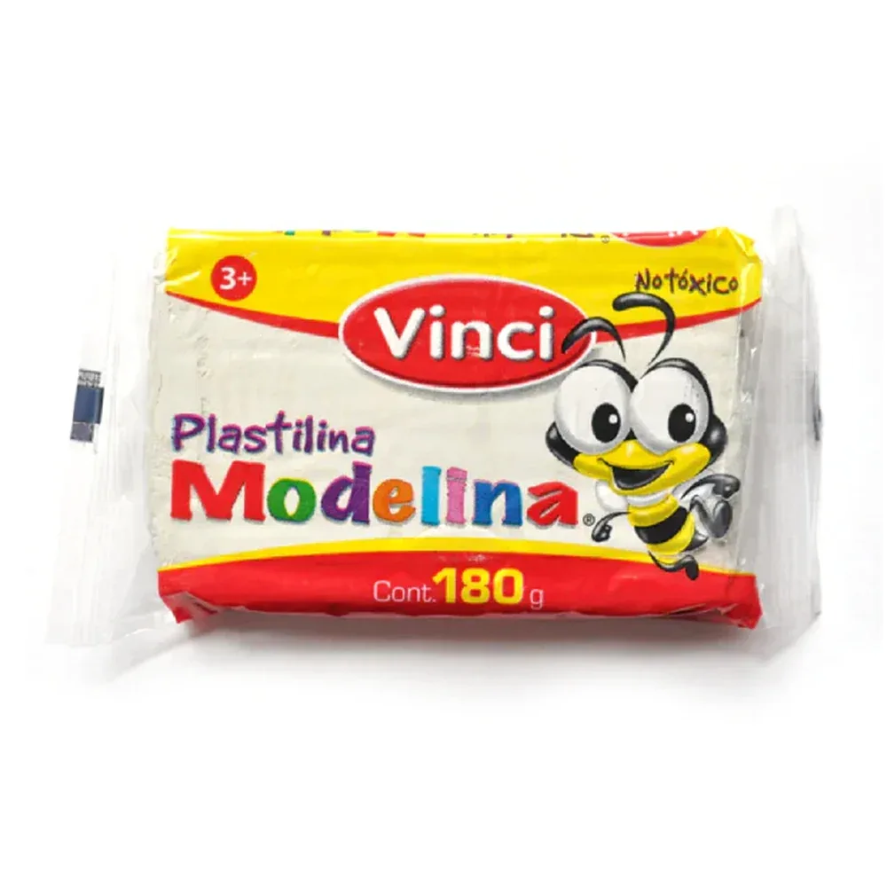 Plastilina modelina vinci de 180g en color blanco / plastilina blanca / 2348 / 1995