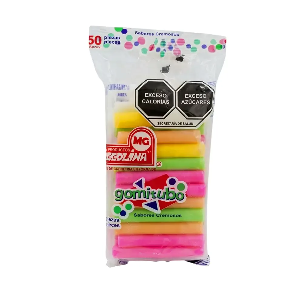 Paquete gomitubo minis de leche piccolina, variedad de sabores, 50pzs, 110g / 403022