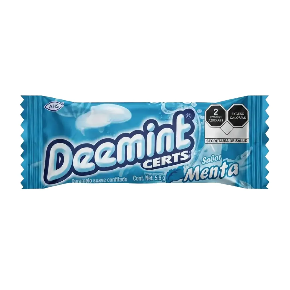 1pza deemint certs, caramelo suave confitado sabor menta, 5.6g / 181
