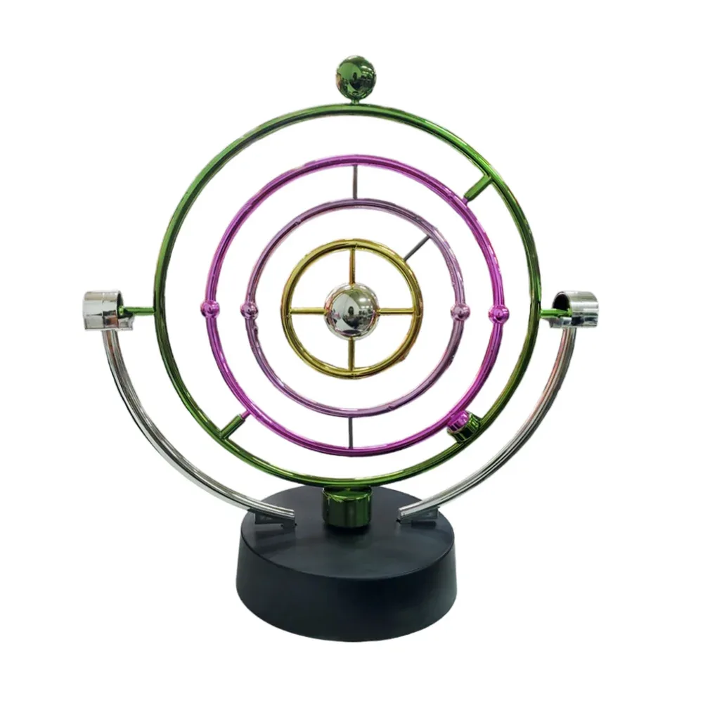 Adorno para escritorio en forma de asteroide giratorio perpetuo con oscilación magnética y orbital / orbital kinetic art / 23-ydy-005