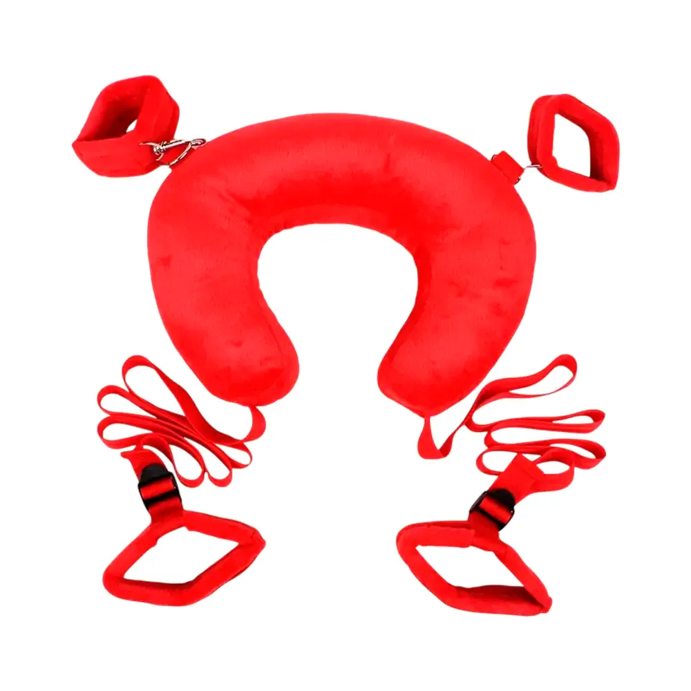 Atadura sexual para bdsm con esposas para pies y manos + collarin, variedad de colores / 23092