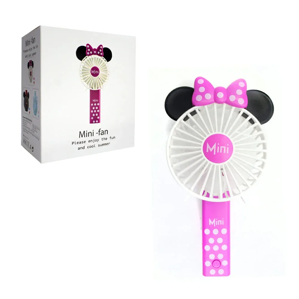 Ventilador portátil recargable mini-fan con diseño de personajes mickey mouse, variedad de modelos / a23-70