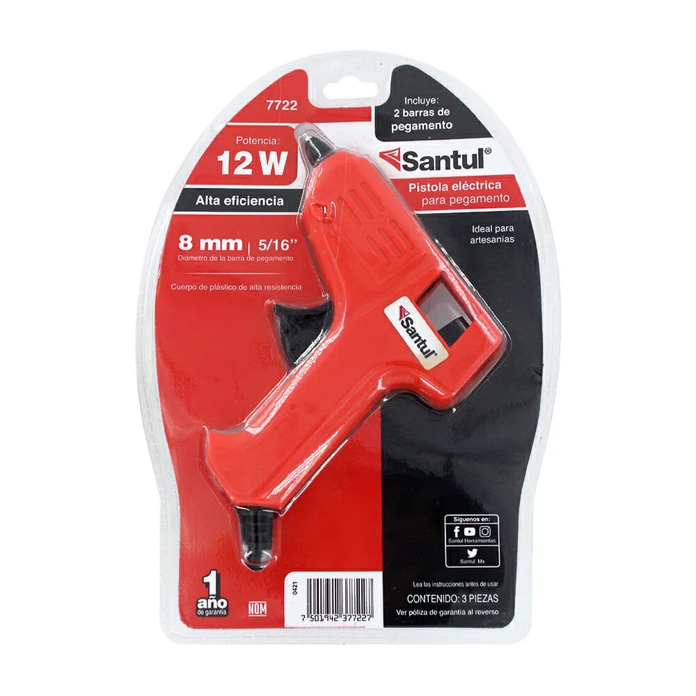 Pistola chica eléctrica santul para silicón de 8mm / 0421