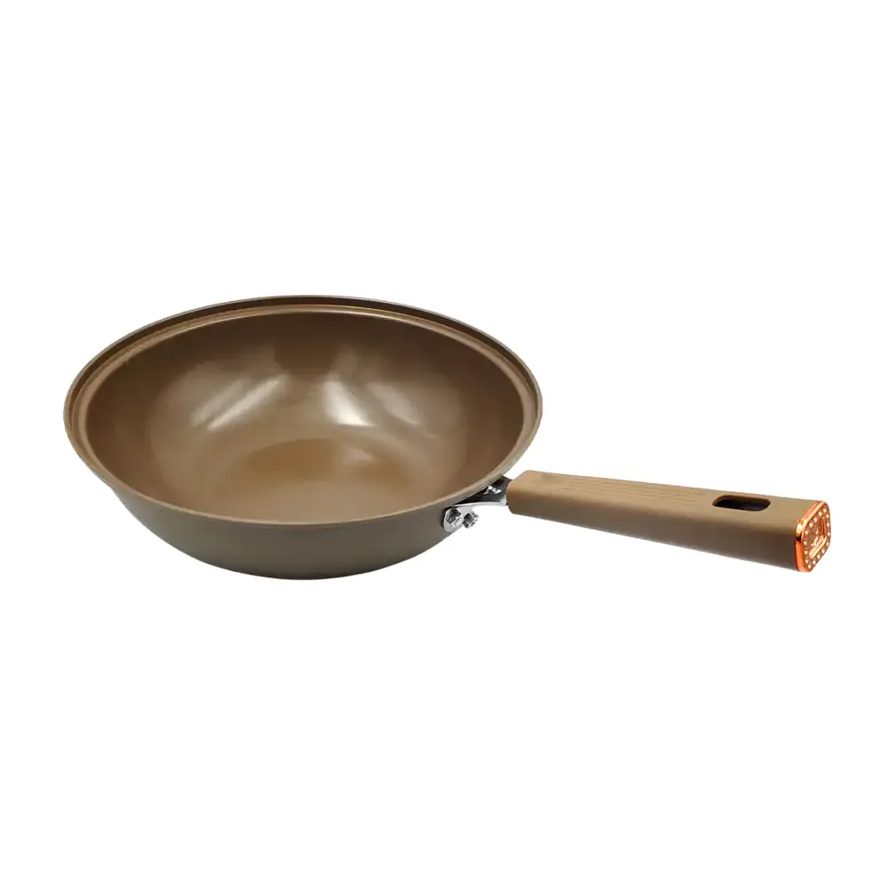 Sartén antiadherente estilo wok de 32cm con mango de plástico y decoración