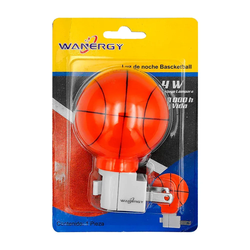 Lámpara de noche wanergy en forma de balón de baloncesto / 64044