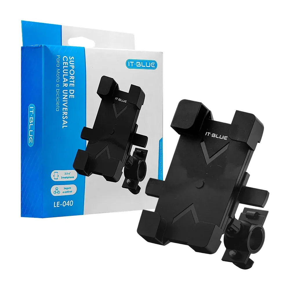 Soporte universal para celular, giro de 360 grados, ajustable a moto o bicicleta