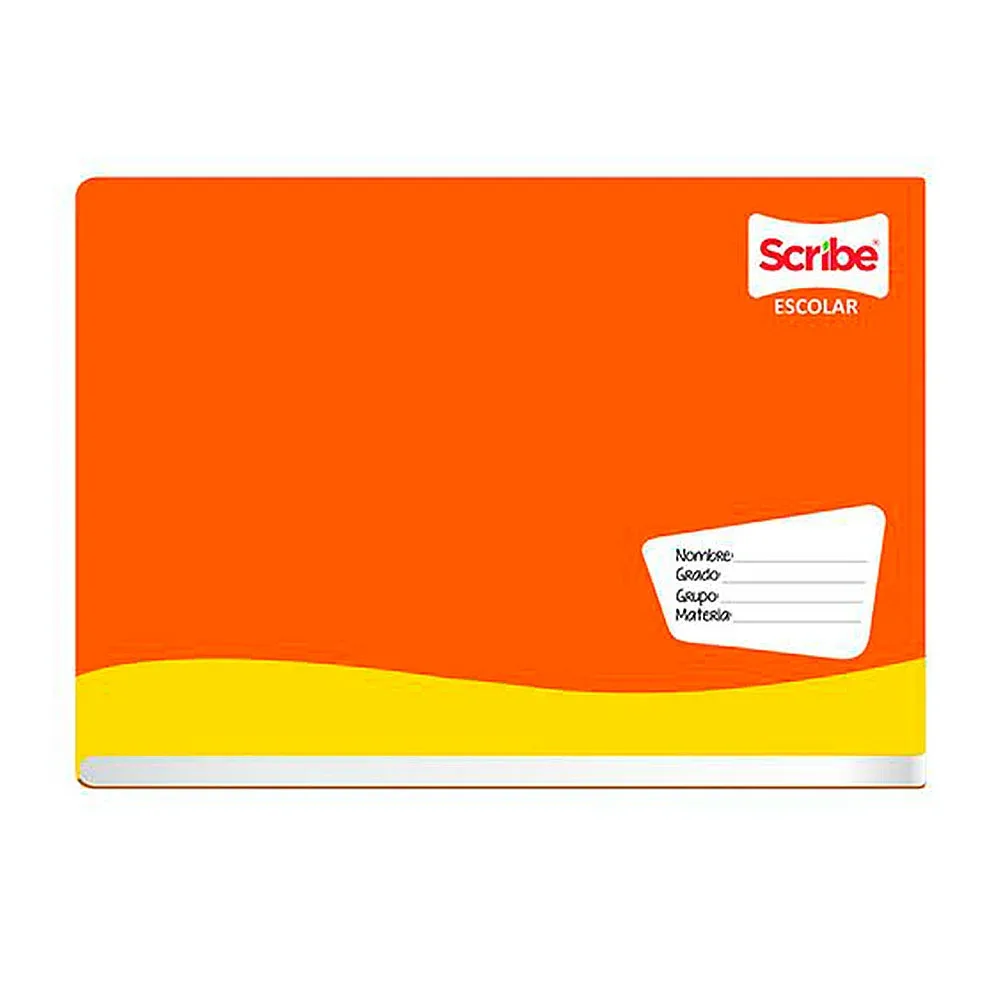 Cuaderno scribe escolar italiano grapado 50 hojas con hojas en raya, 21x15.5cm, variedad de colores / cuaderno italiano engrapado / 100200 / 403102 / 6140 escolar