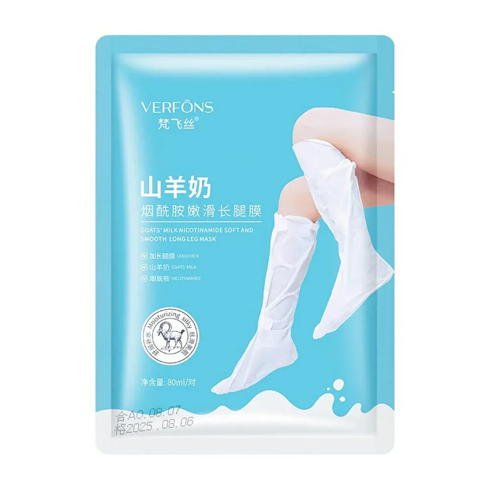 Mascarillas largas verfons con extracto de leche de cabra y nicotinamida para piernas 80ml / ffs87510